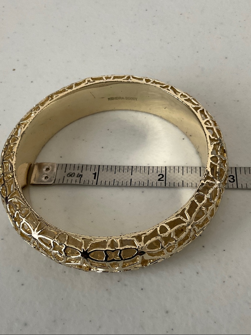 Kendra Scott Maggie Scott Filigree Cutout Wide Bangle Bracelet - Picture 4 of 4